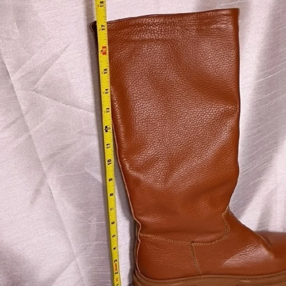 Italian Stylish Women's Brown Over the‎ Knee Leather Boots Size 41 EUR- 10 US